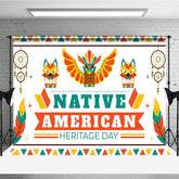 Lofaris Green Red Yellow Native American Heritage Day Backdrop